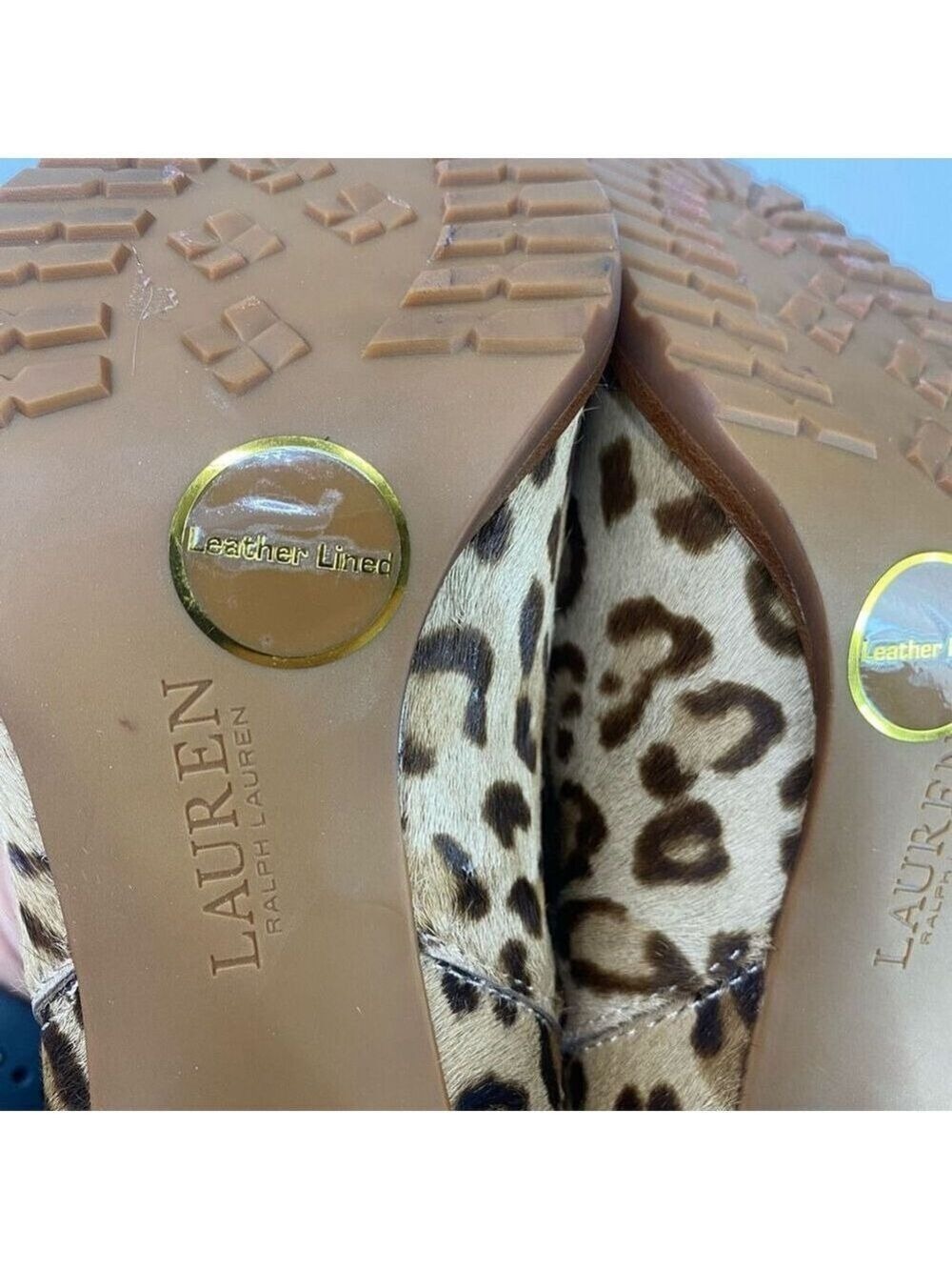 Lauren Ralph Lauren Mylah Bootie Women’s 6.5 Leopard Print Heeled NWOB - Picture 5 of 12